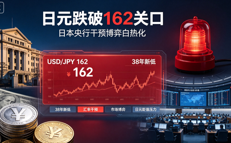 日元跌破162创新低，干预博弈白热化