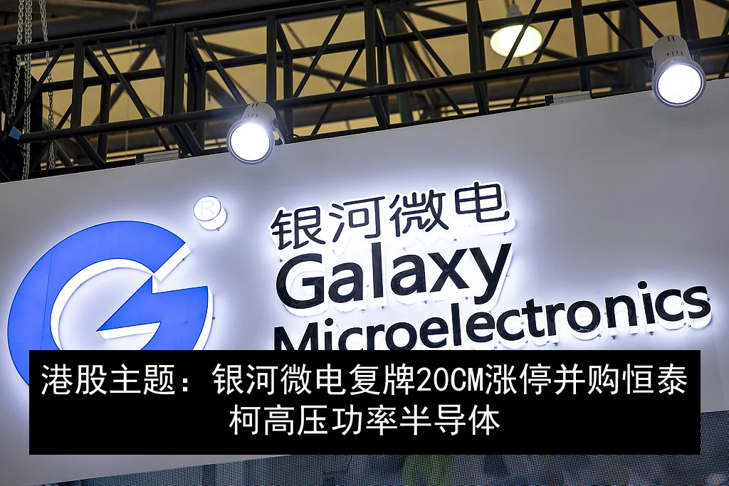 港股主题：银河微电复牌20CM涨停并购恒泰柯高压功率半导体